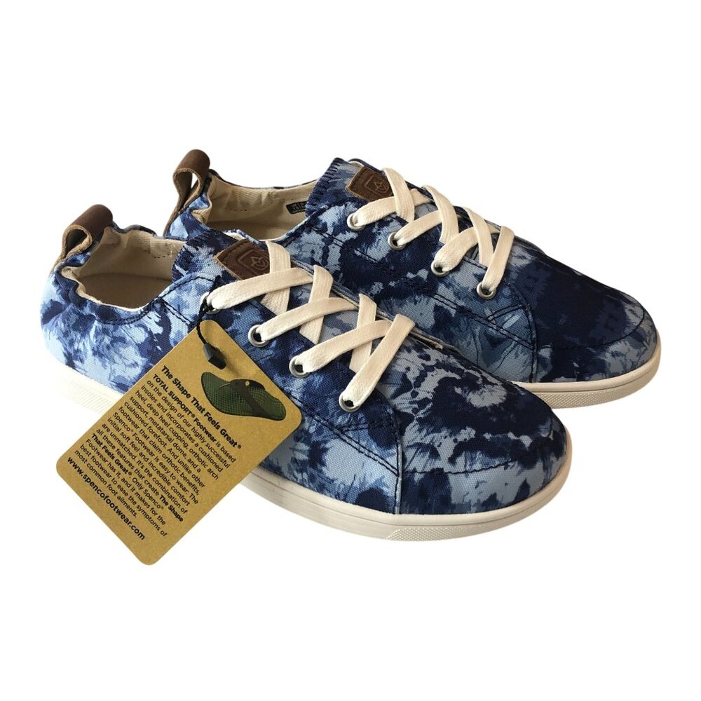 Waco Shoe Company Spenco Womens Sneakers Santa Clara Tie Dye Classic Blue 7D